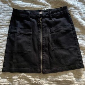 SO -goods for life- Black Zipper Front Skirt